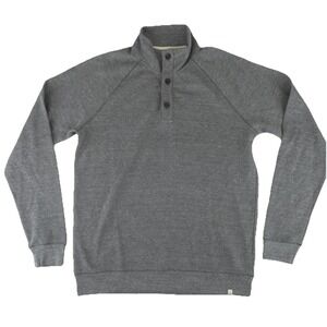 Adriano Goldschmied‎ AG 1/4 Button Pullover Sweater Men's Medium Gray